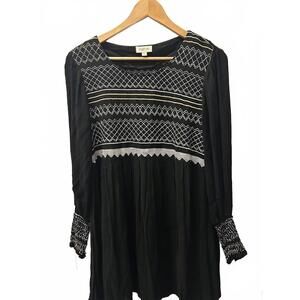 Black Velzera‎ Boho Dress Free People Twin Size small